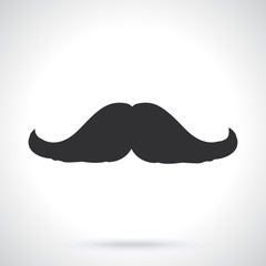 Silhouette of hipsters mustache