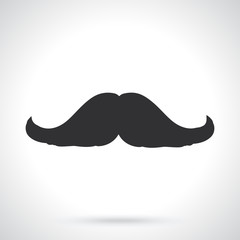 Obraz premium Silhouette of hipsters mustache