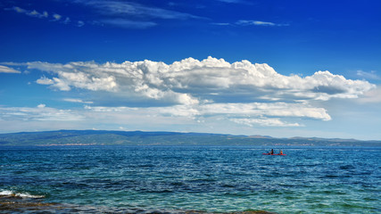 Obraz premium Coast of Dalmatia seen from Jadranska Magistrala - Croatia