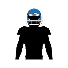 american footbal player silhouette image vector illustration