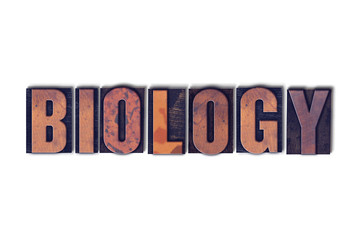 Biology Concept Isolated Letterpress Word