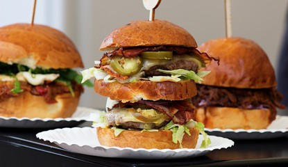 double beef hamburger