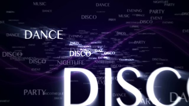 DANCE Text Animation and Keywords, Rendering, Background, with Final Green Screen, Loop, 4k
