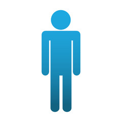 pictogram man icon over white background. colorful design. vector illustration