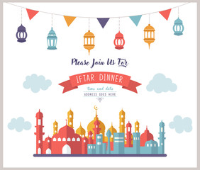 Naklejka premium Iftar Party Invitation
