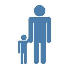 pictogram man with his son icon over white background. vector illustration