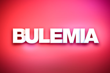 Bulemia Theme Word Art on Colorful Background