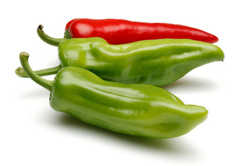 Green and red peppers