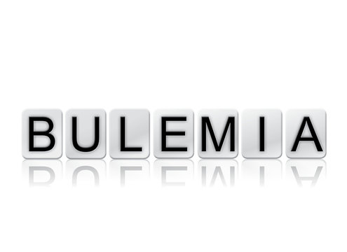 Bulemia Concept Tiled Word Isolated on White