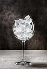 glass full of ice