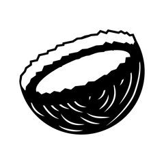 tropical coconut cocktail icon vector illustration design