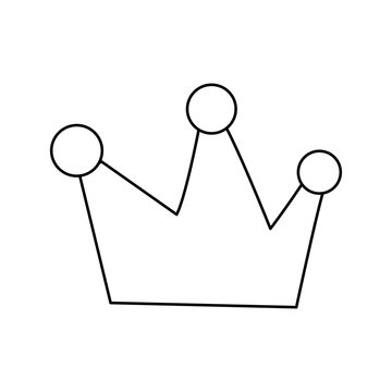 cartoon crown royal fairy tale emblem vector illustration