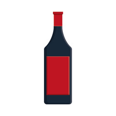 wine bottle icon over white background. vector illutration