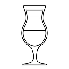 cocktail drink icon over white background. vector illustration
