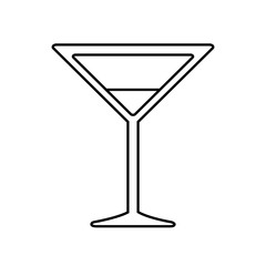 cocktail drink icon over white background. vector illustration