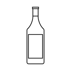 wine bottle icon over white background. vector illutration