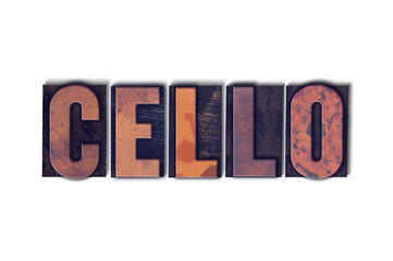 Cello Concept Isolated Letterpress Word