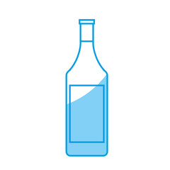 wine bottle icon over white background. vector illutration