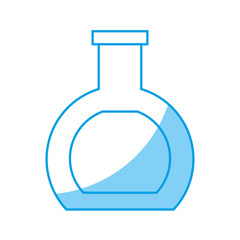 chemical flask icon over white background. vector illustration