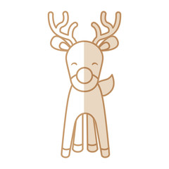 Fototapeta na wymiar cute christmas reindeer icon vector illustration graphic design