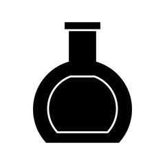 chemical flask icon over white background. vector illustration