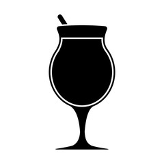 cocktail drink icon over white background. vector illustration