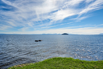 On the shores of Lake Taupo in New Zeland