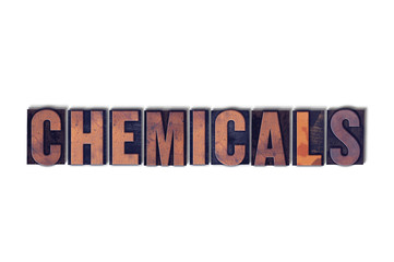 Chemicals Concept Isolated Letterpress Word