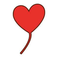 heart love balloon air vector illustration design