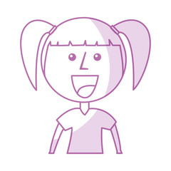 young girl avatar character vector illustration design