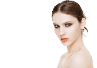 Obraz premium Beauty fashion model with smokey eyes makeup