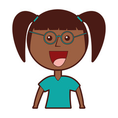 Little african girl character vector illustration design