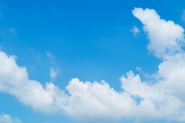 clouds and blue sky in sunny day, cloudscape concept with copy space