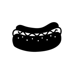 Hot dog fast food icon vector illustration graphic design