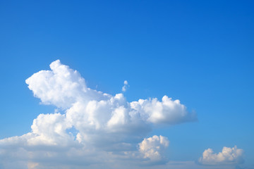 blue sky and clouds in sunshine day