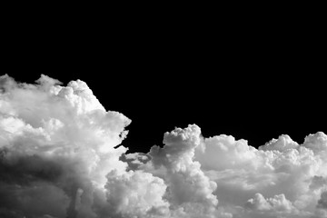 clouds on black background