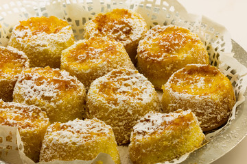 Sweet donuts with jam