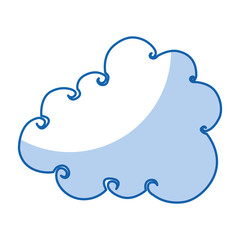 cute cloud drawing icon vector illustration design