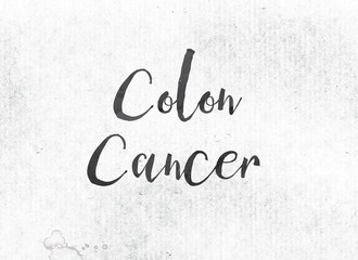Colon Cancer Concept Painted Ink Word and Theme