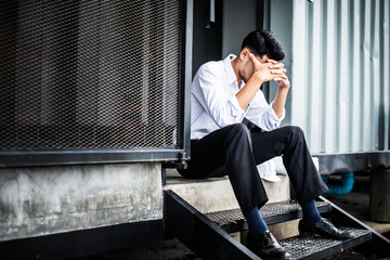 Fototapeta premium The engineer or architect depressed having problems