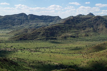 Lush Mountain Landscape in Namibia