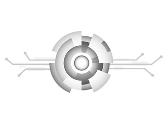 abstract technology white background