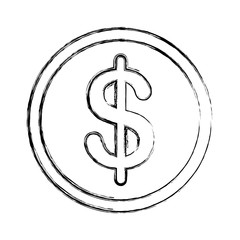 Dollar sign USD currency symbol vector illustration graphic design