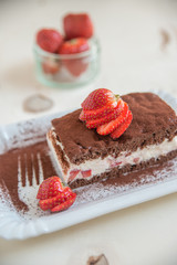 Erdbeer Quark Schoko Schnitte 