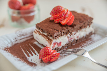 Erdbeer Quark Schoko Schnitte 