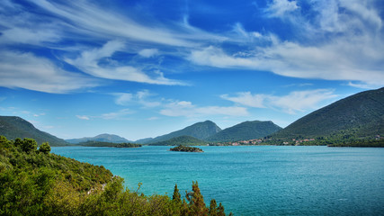Naklejka premium Coast of Dalmatia seen from Jadranska Magistrala - Croatia