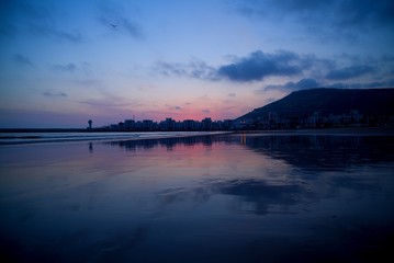 Sunset in Agadir beach