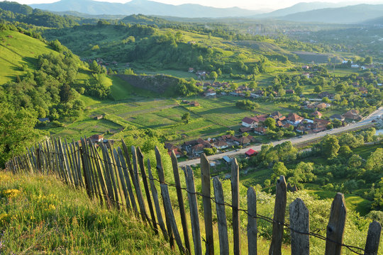 Summer Day in the village of Transylvania 