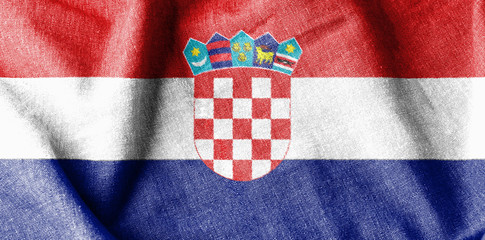 Croatia Cotton Flag
