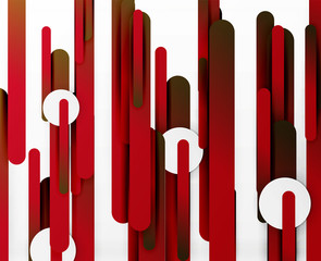 Cut 3d paper color straight lines abstract background